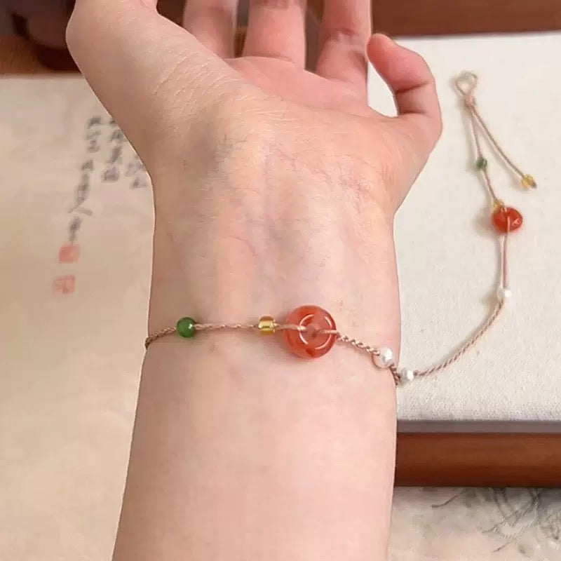 Bracelet « Bégonia aux Manches Rouges » (红袖海棠)