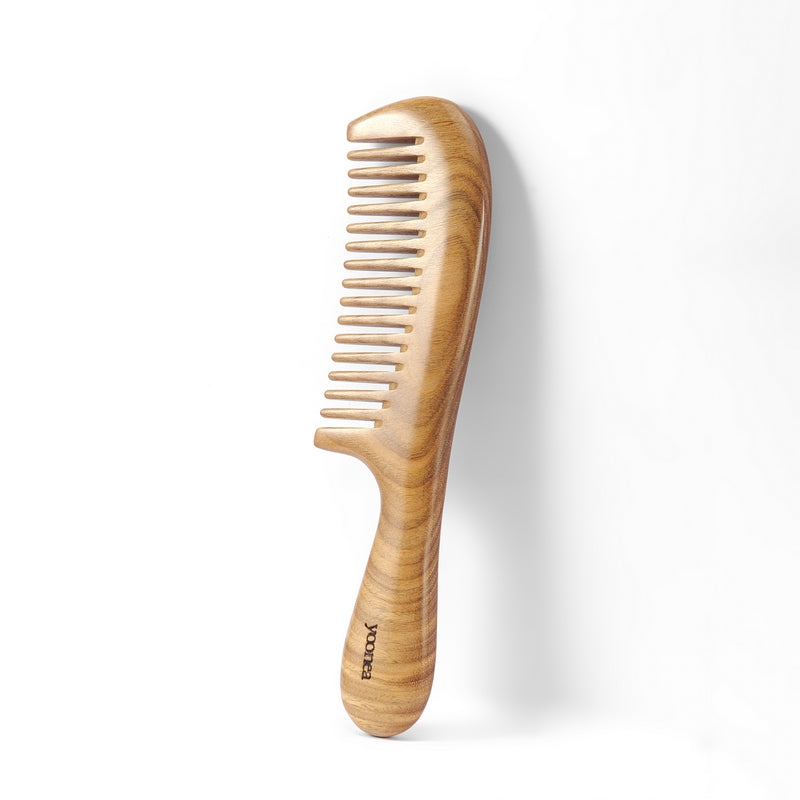 Peigne Sho antistatique en bois de santal vert