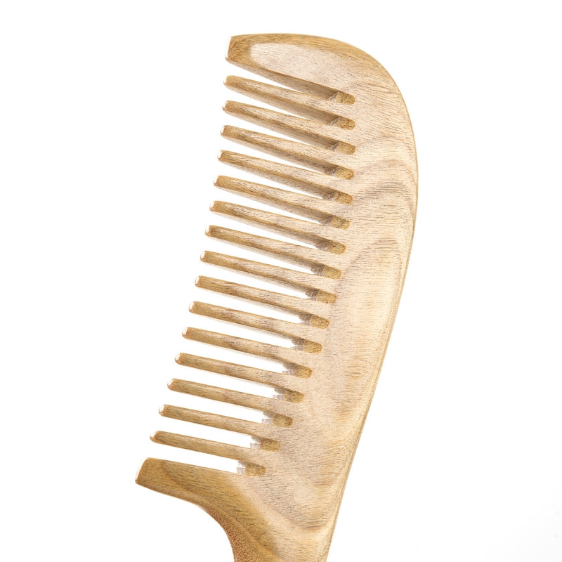 Peigne Sho antistatique en bois de santal vert