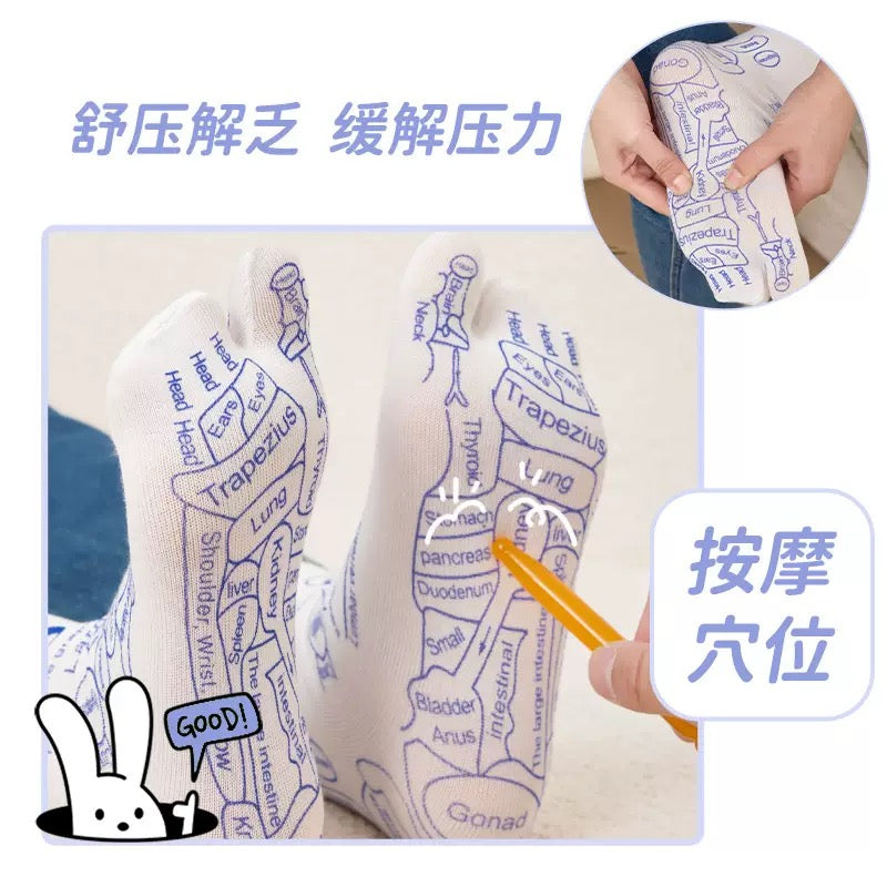 Foot méridien diagramme massage chaussettes soins de pieds