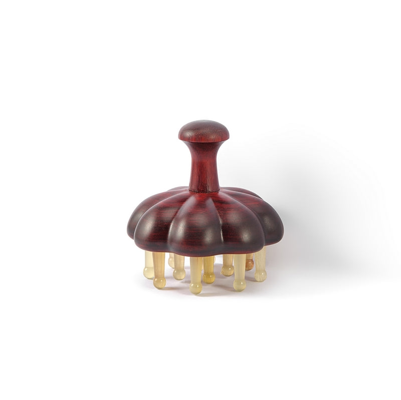 Rosewood Meridian Lotus Stimulating Comb - Silverline