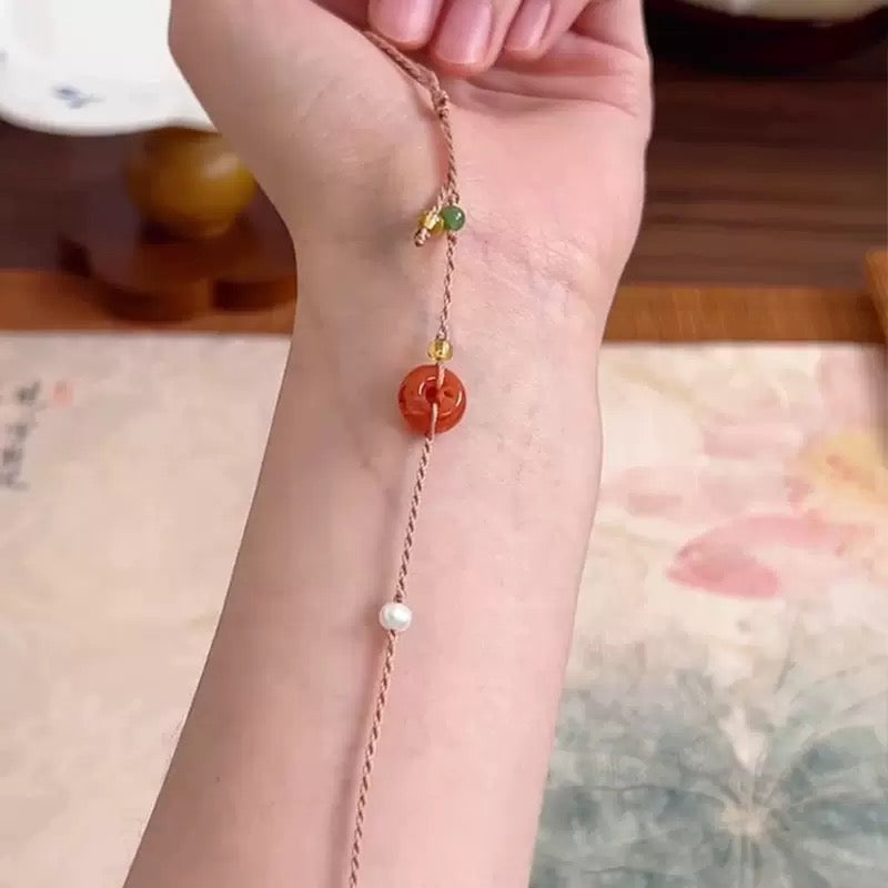 Bracelet « Bégonia aux Manches Rouges » (红袖海棠)