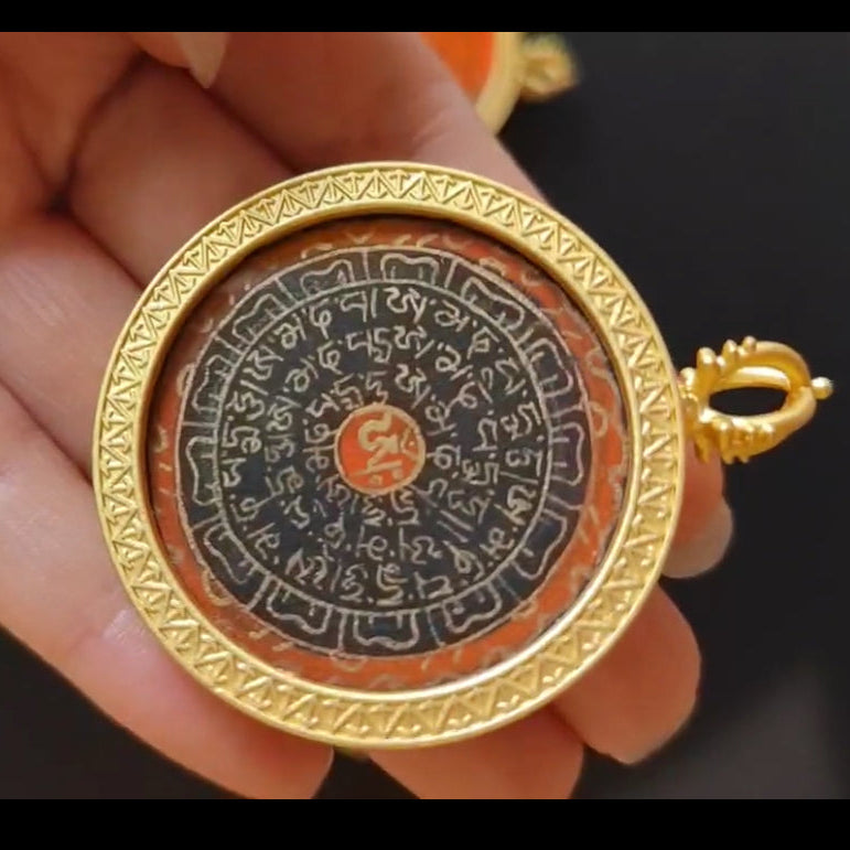 Pendentif Thangka Mantra des Six Syllabes (六字真言)