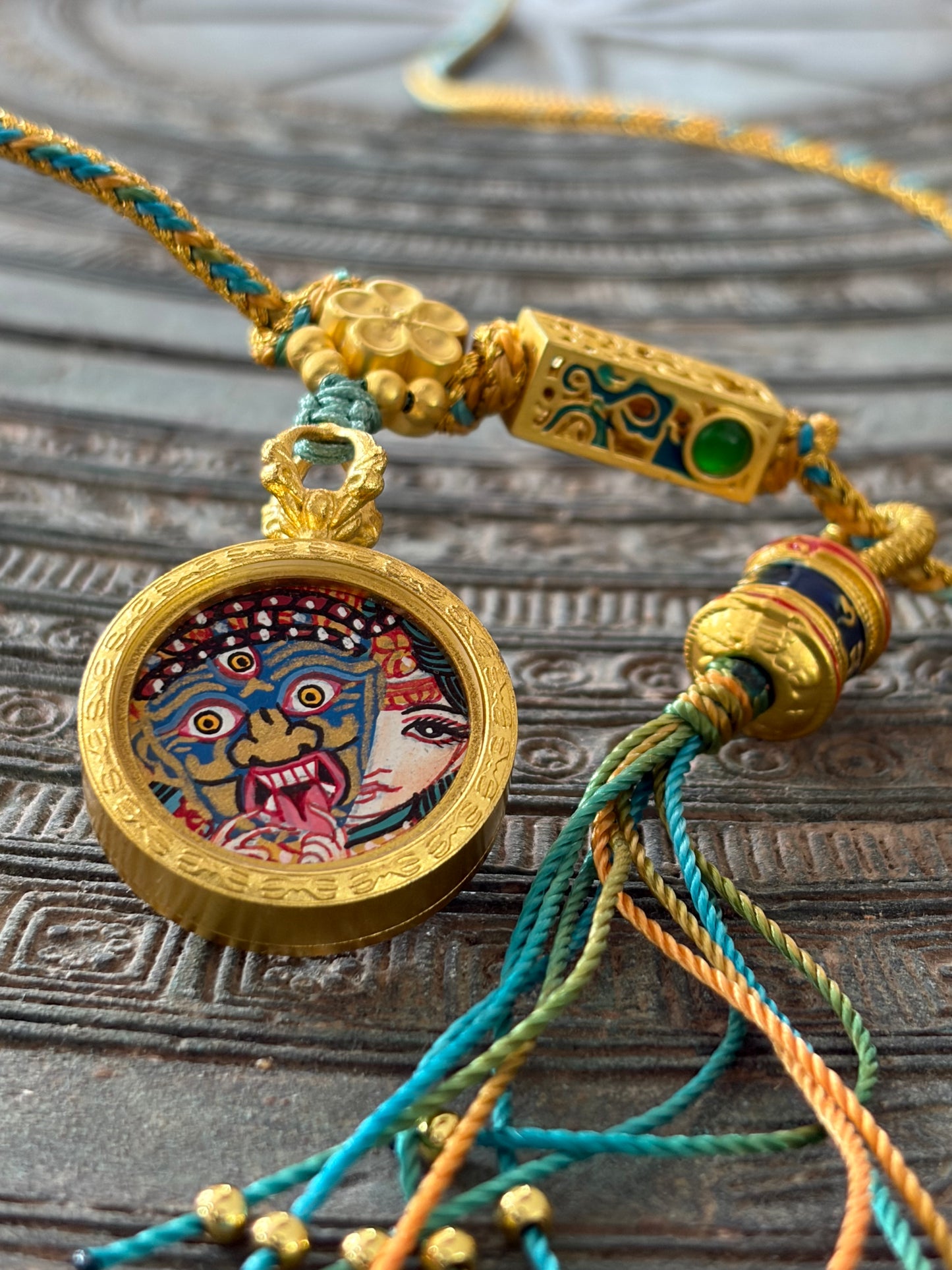 Pendentif Thangka Zaki Lhamo (扎基拉姆)