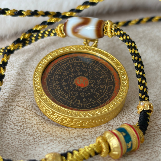 Pendentif Thangka Mantra des Six Syllabes (六字真言)